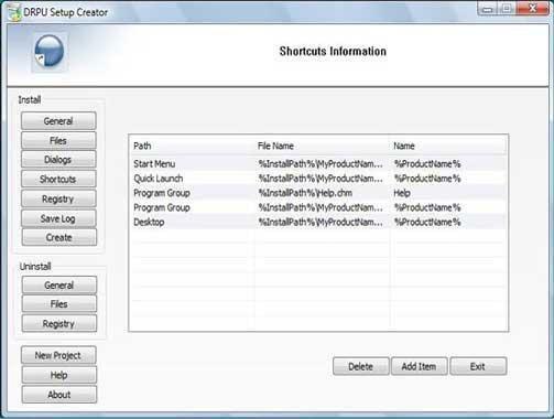 Shortcuts Information