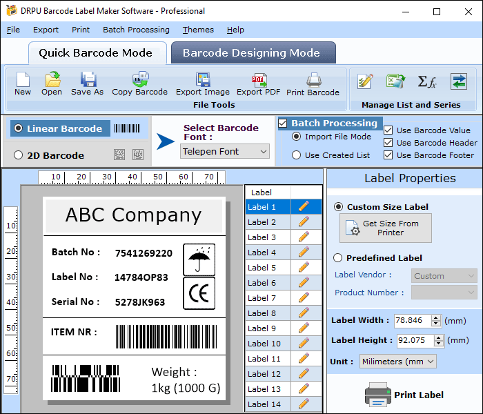 Barcode Maker Utilities