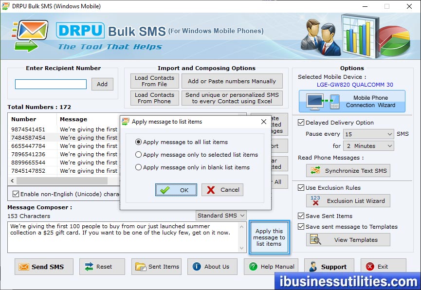 send personalized SMS 