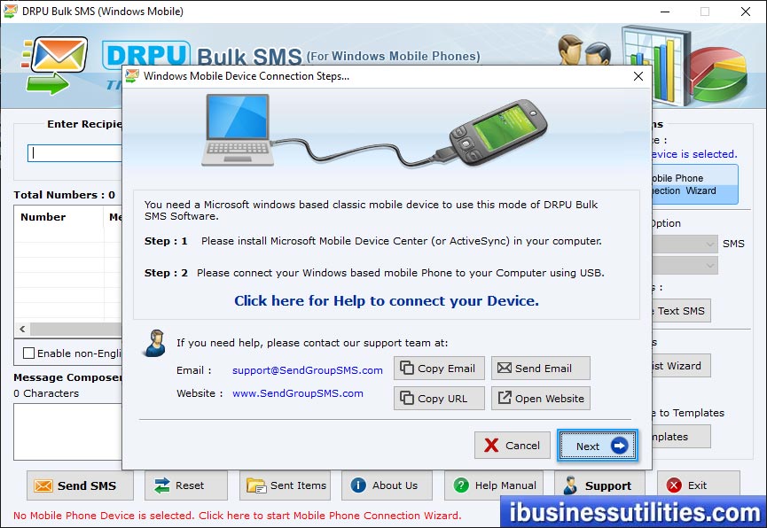 Select your mobile device type