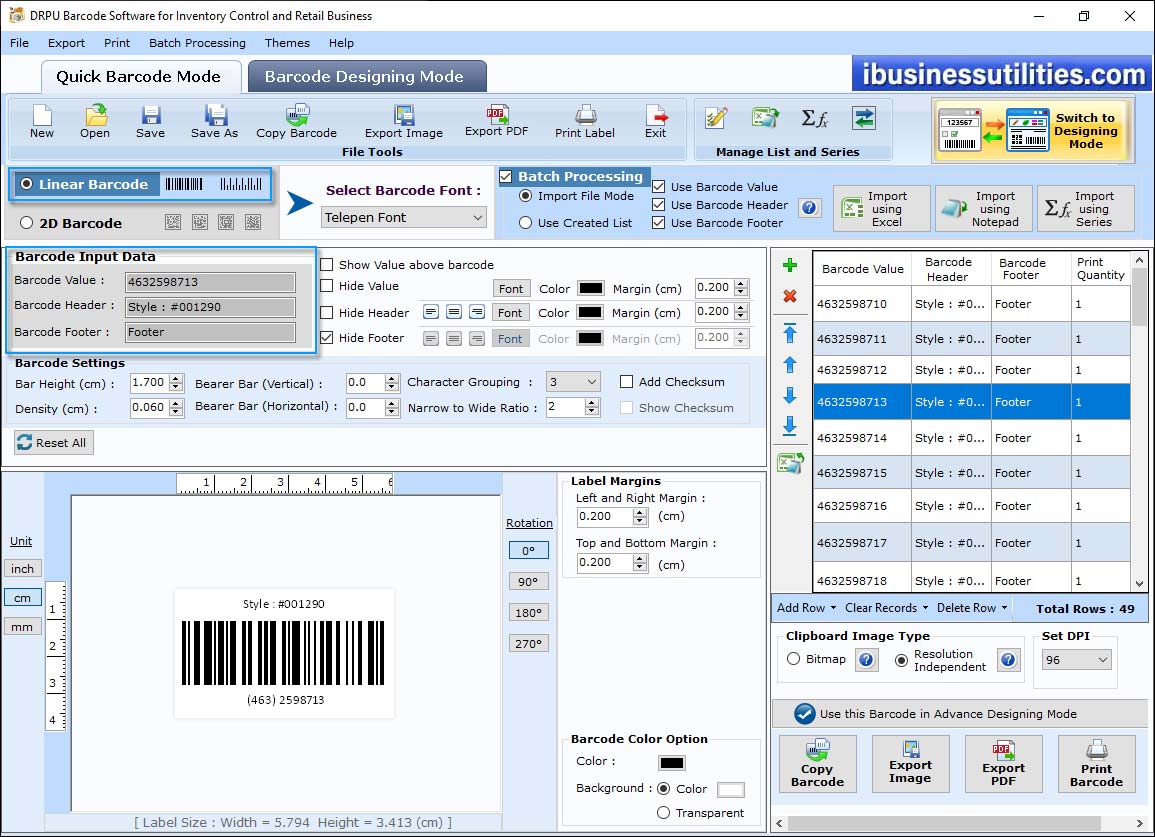 Barcode Label Maker - Standard Edition