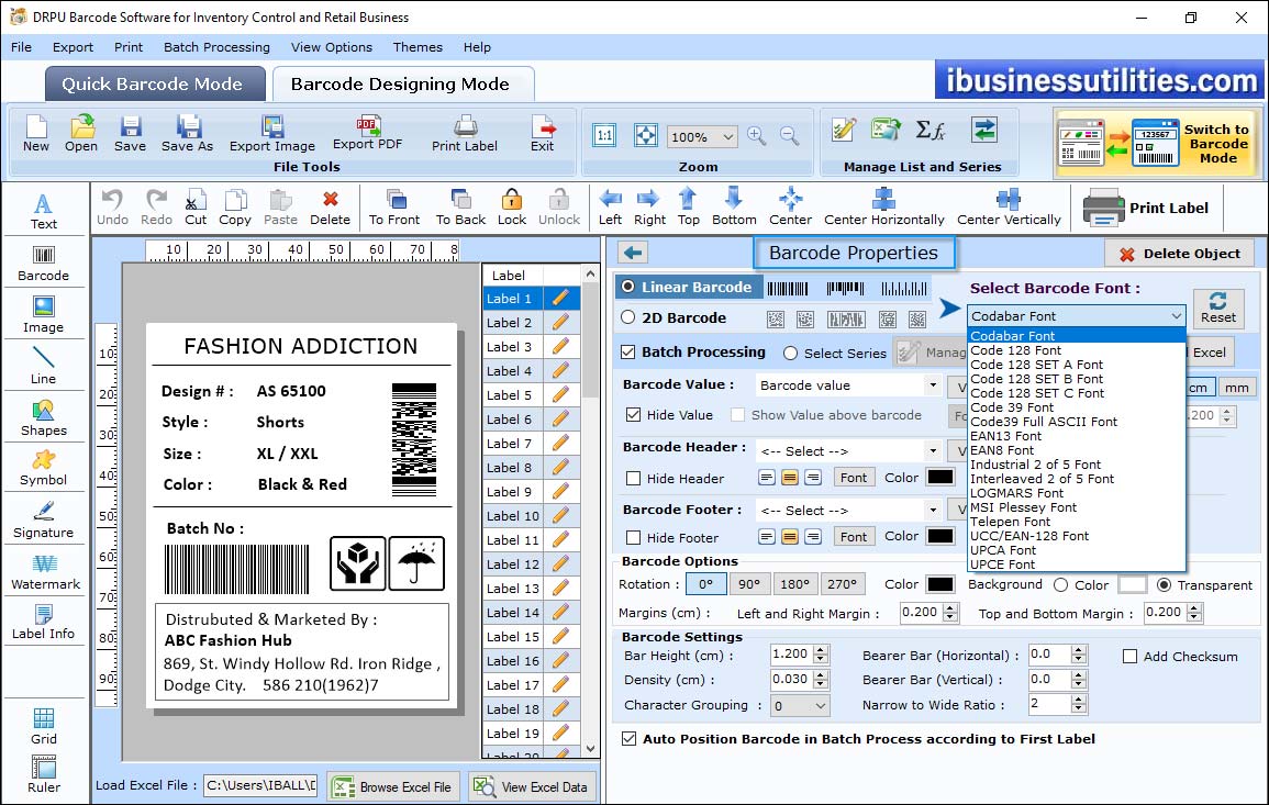 Barcode Label Maker - Standard Edition