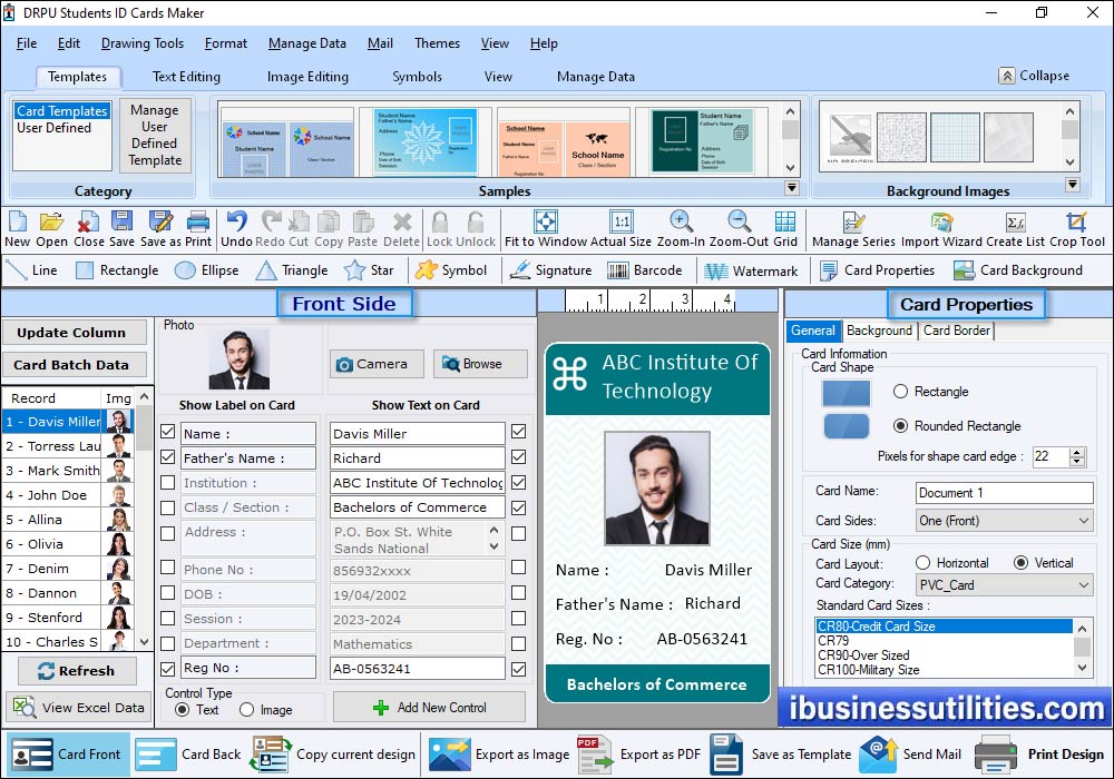 Id card Desigin Property