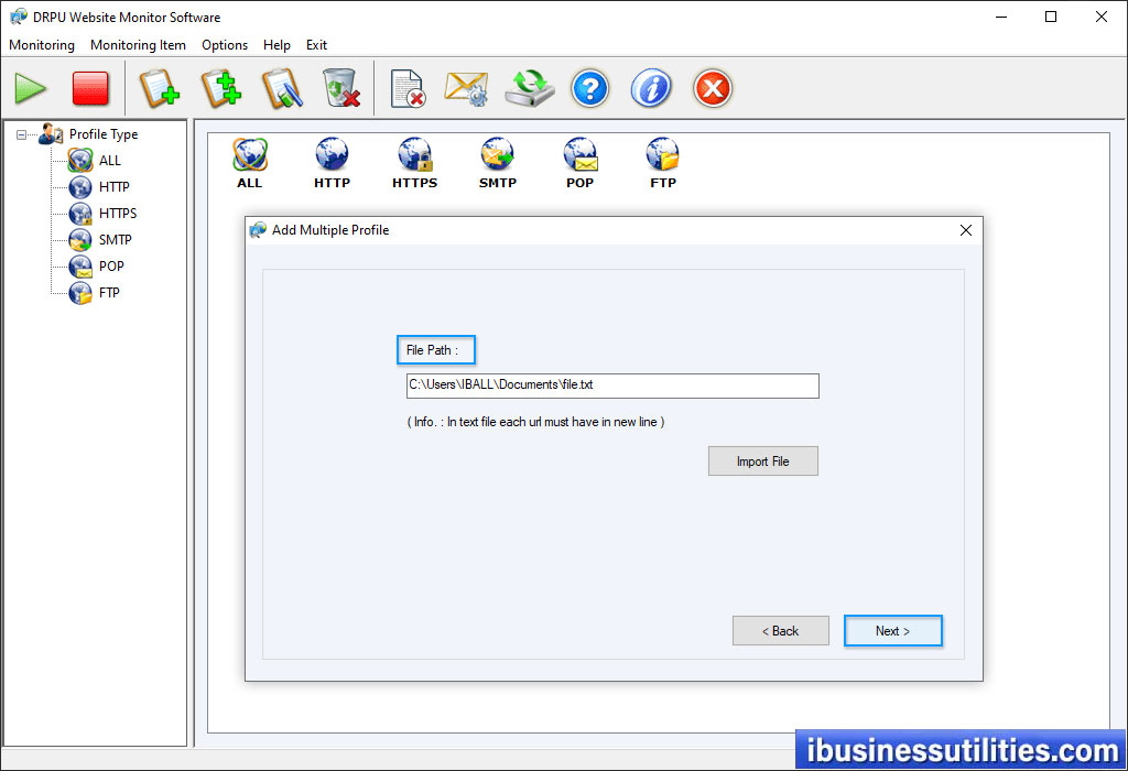 Website Monitoring Utility Screenshots